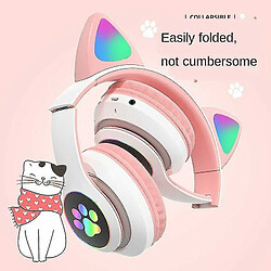 Universal Sans fil mignon oreille de chat casque bluetooth casque led casque et écouteurs pas cher