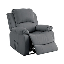 Bestmobilier Armand - fauteuil relax en cuir vegan