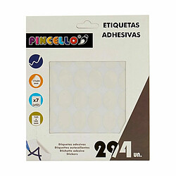 Pincello Étiquettes adhésives Blanc 17 x 24 mm Oblongue (12 Unités)