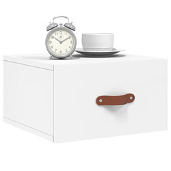 Avis Maison Chic Lot de 2 Tables de Chevet murales - Tables de Nuit blanc 35x35x20 cm