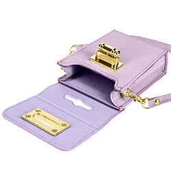 Avizar Pochette Bandoulière pour tout Smartphone Flip Design Élégant Violet