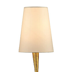 Acheter Luminaire Center Lampe de Table Paola 1 Ampoule E14, doré peint avec Abat jour crème & verre ambré goutelettes