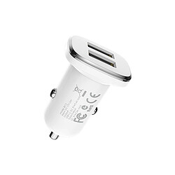 Chargeur de voiture Hoco BZ12 PD 12W Pour USB Blanc