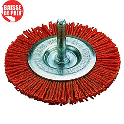 Brosse Wolfcraft circulaire nylon rouge diamètre 100 mm