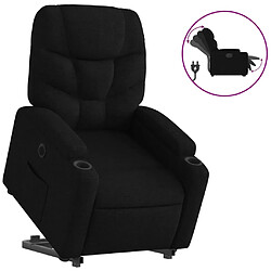 vidaXL Fauteuil inclinable électrique noir tissu