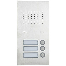 Ritto RGE1810325 Acero Pur Interphone de porte pour trois appartements Acier inoxydable