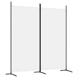 vidaXL Cloison de séparation 2 panneaux Blanc 175x180 cm Tissu