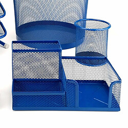 Acheter Leviatan Organiseur de bureau | Organiseur de bureau en métal | Porte-stylo pour bureau | Organiseur de bureau avec porte-notes en maille | 205 x 103 x 98 mm Bleu marine