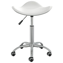 vidaXL Tabouret de salon et spa Blanc Similicuir