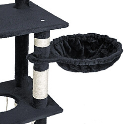 Acheter Helloshop26 Arbre à chat griffoir grattoir niche jouet animaux peluché gris foncé 141 cm 08_0000512