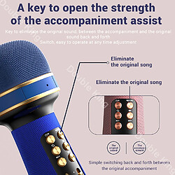 Universal Microphone portable Bluetooth Carla identifie les microphones à deux haut-parleurs pour chanter pour le système de télévision intelligente IOS | Microphone