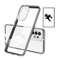 PHONECARE Kit Coque 360 Airbag Anti-Drop Caméra Protection + Support Magnétique Renforcé de Voiture pour Samsung Galaxy A13 - Transparent