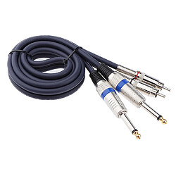 Acheter Câble audio double 1/4 6.35mm vers double Phono RCA pour amplificateur mélangeur 1m