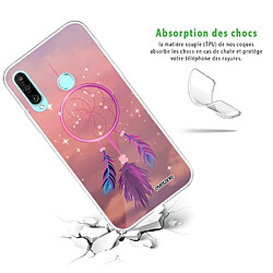 Avis Coque Huawei P30 Lite 360 intégrale transparente Attrape rêve rose Ecriture Tendance Design Evetane.