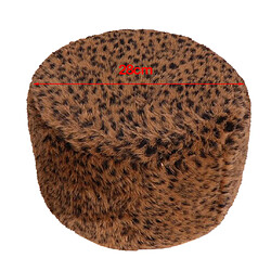 Avis Repose-pieds en fourrure ronde Couvre-fauteuil Tabouret Imitiate Leopard