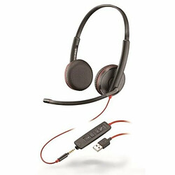 Casques avec Microphone Plantronics BKWIRE C3225 V2 Noir