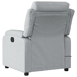 Acheter vidaXL Fauteuil de massage inclinable électrique gris clair tissu