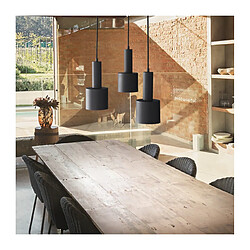 Ideal Lux Suspension Holly Métal Noir 3 ampoules 37cm