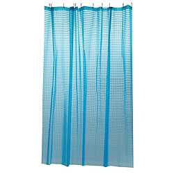 MSV Rideau de douche EVA 3D 180x200cm QUALITÉ PREMIUM Bleu - Anneaux inclus