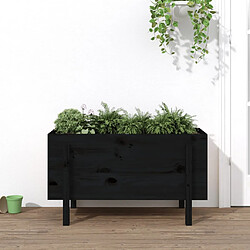 vidaXL Lit surélevé de jardin noir 101x50x57 cm bois de pin massif