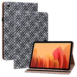 Etui en PU texture tissée multicolore avec support et porte-cartes noir pour votre Samsung Galaxy Tab A7 10.4 (2020)