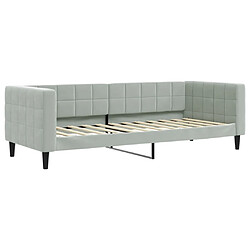 vidaXL Lit de repos sans matelas gris clair 80x200 cm velours