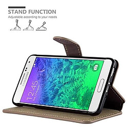 Cadorabo Coque Samsung Galaxy ALPHA Etui en Brun pas cher