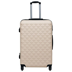 vidaXL Valise rigide Doré ABS