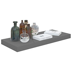 Avis Maison Chic Lot de 2 Étagère murale flottante,Etagère de rangement Gris brillant 60x23,5x3,8 cm MDF -MN11176