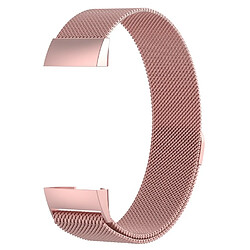 Avis Wewoo Bracelet pour montre connectée Dragonne magnétique en acier inoxydable FITBIT Charge 3Taille Grand217x18mm Rose