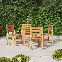 vidaXL Ensemble à manger de jardin 5pcs Bois de teck massif