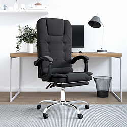 vidaXL Fauteuil de massage inclinable de bureau Noir Velours