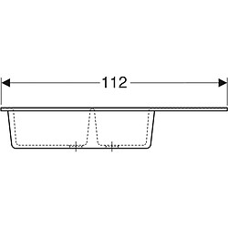 Acheter Évier à encastrer Vallauris GEBERIT - 2 cuves 1 égouttoir - 112 x 50 cm - 680000000