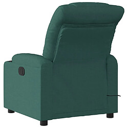 Acheter vidaXL Fauteuil de massage inclinable électrique Vert foncé Tissu