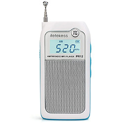 RETEKESS radio de poche AM FM avec batterie rechargeable blanc