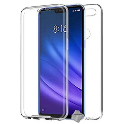 Htdmobiles Coque silicone gel fine 360 integrale pour Xiaomi Mi 8 Lite + film ecran - TRANSPARENT