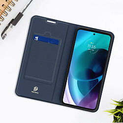 Avis Housse Motorola Moto G71 5G Porte-carte Support vidéo Dux Ducis Bleu nuit