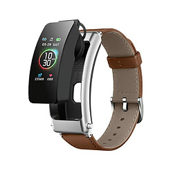 Yonis Montre Connectée Cuir Bluetooth Appels Musique Santé Waterproof