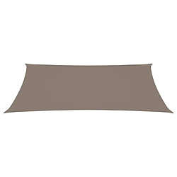 Helloshop26 Voile toile d'ombrage parasol tissu oxford rectangulaire 2,5 x 5 m taupe 02_0009586