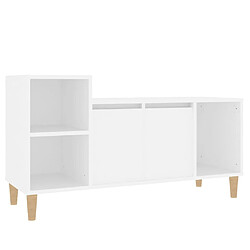 vidaXL Meuble TV Blanc 100x35x55 cm Bois d'ingénierie