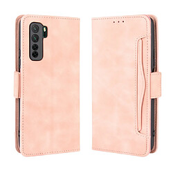 Etui en PU avec plusieurs porte-cartes or rose pour votre Huawei Nova 7 SE/P40 Lite 5G