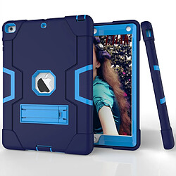 Avis Wewoo Coque Pour iPad 5/4 couleur contrastée Silicone + PC Combinaison avec support bleu marine +