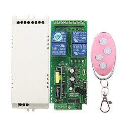 433mhz 4ch sans fil télécommande relais commutateur récepteur 4 bouton rose