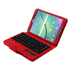 Wewoo Clavier QWERTY rouge pour Samsung Galaxy Tab S2 8.0 T710 / T715 2 en 1 détachable Bluetooth Litchi Texture étui en cuir avec support pas cher