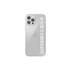 Superdry Coque pour Apple iPhone 12 Pro Max Gamme Snap Case Clear en TPU Transparent