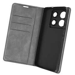 Avizar Étui pour Xiaomi Redmi Note 13 Pro Portefeuille et Support Vidéo Soft Cover Gris