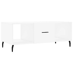 Maison Chic Table basse,Table Console Table d'appoint, Table pour salon blanc 102x50x40 cm bois d'ingénierie -MN84924