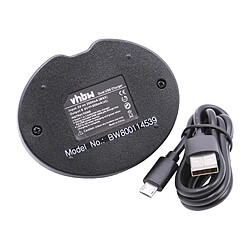 vhbw micro USB chargeur double câble de charge pour batterie de caméra Nikon EN-EL3, EN-EL3a, EN-EL3e