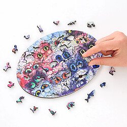 Puzzle En Bois Modèle Bricolage Kit De Bricolage Puzzle Pour Adultes Enfants Chat pas cher