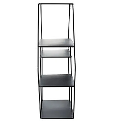 Avis Pegane Etagère murale en métal laqué noir - Longueur 61 x Hauteur 54 x Profondeur 16 cm